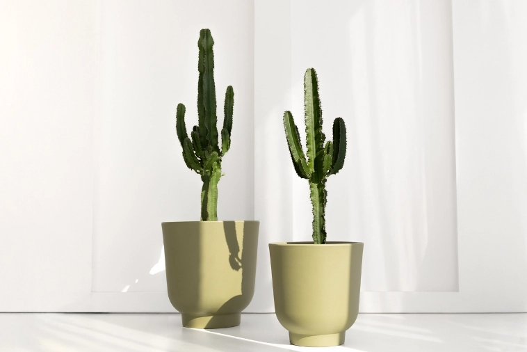 Donice geometryczne oliwkowe Stevio